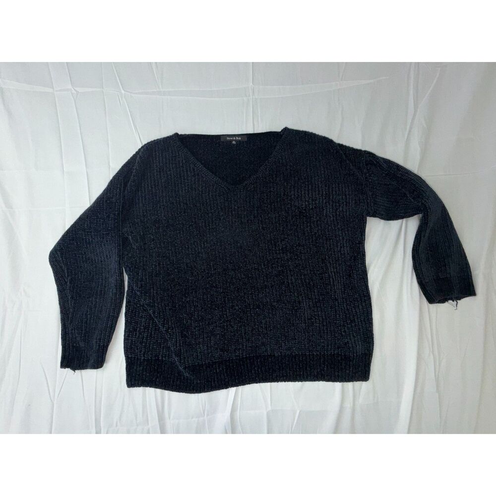 Strut & Bolt Black Chenille Knit Sweater – Women’s Medium